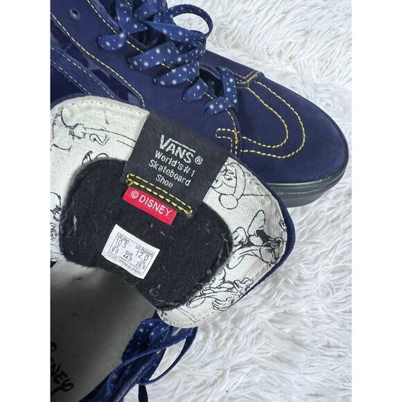 Disney Vans Sk8-Hi Shoes Mens Size 10.5 Blue Moon Star Mickey Mouse Magic Skate - Picture 6 of 12